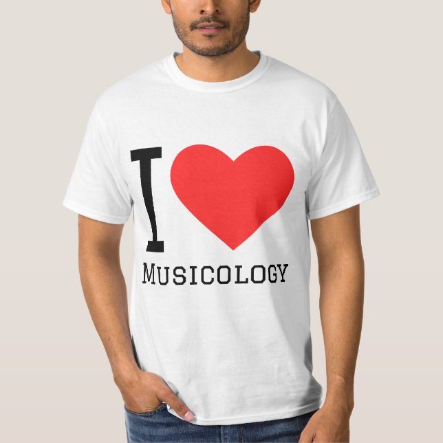 Camiseta Eu amo musicologia  (Frente)