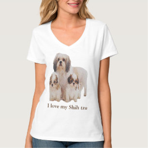 Camiseta Eu amo My Shih-Tzu 