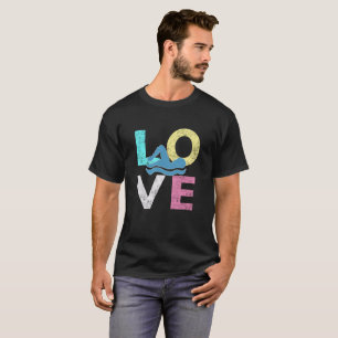 Camiseta EU AMO nadar o grande presente dos nadadores