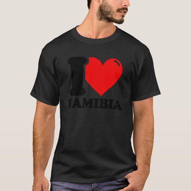 Camiseta Eu Amo Namíbia (Frente)