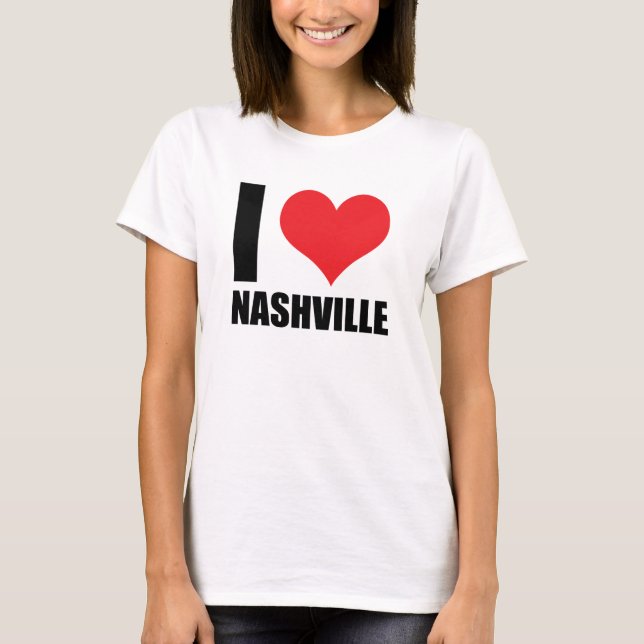 Camiseta Eu amo Nashville (Frente)