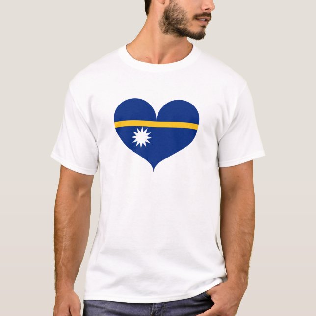 Camiseta Eu Amo Nauru Flag (Frente)