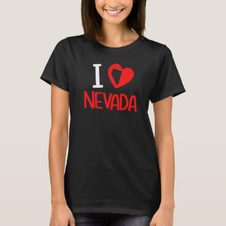 Camiseta Eu Amo Nevada Estado EUA América Viagem Carro Neva