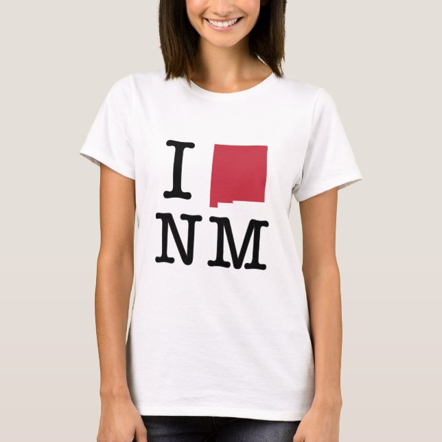 Camiseta Eu amo New mexico (Frente)