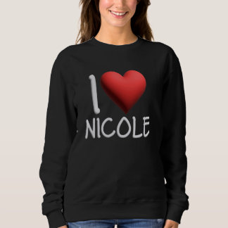 Camiseta Eu Amo Nicole Name Personalised Girl Aman