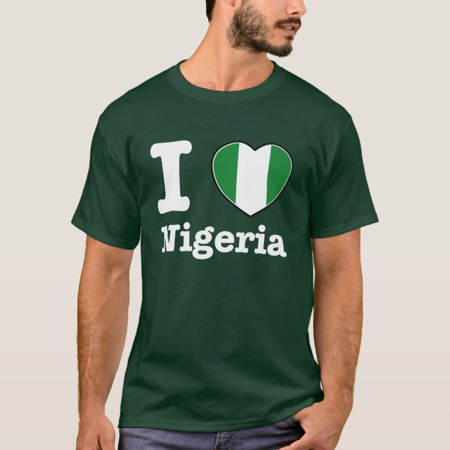 Camiseta eu amo Nigéria (Frente)