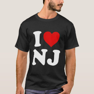 Camiseta Eu Amo Nj Heart New Jersey