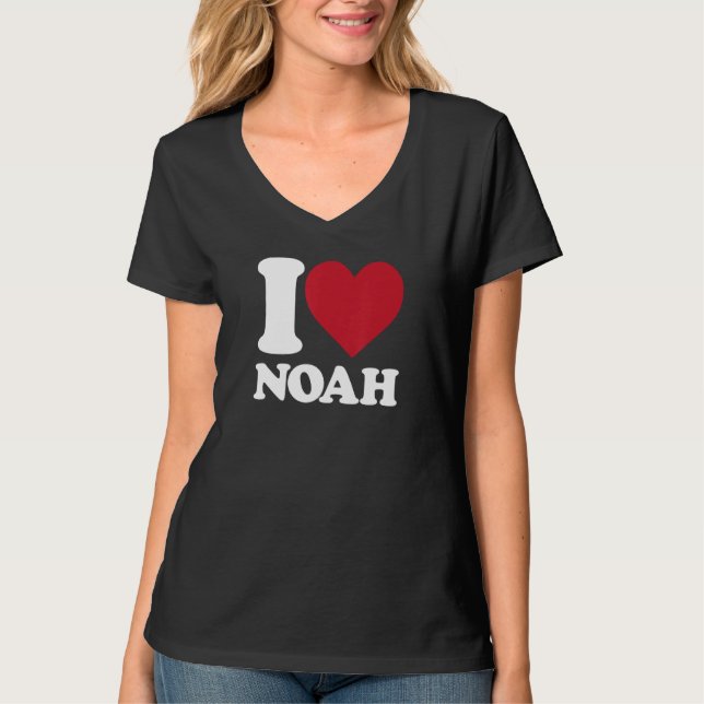 Camiseta Eu amo Noah - Eu coração Noah (Frente)