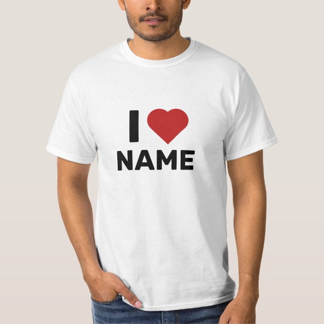 Camiseta Eu Amo Nome (Frente)