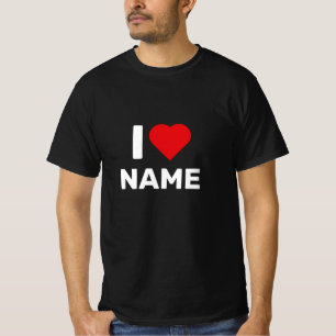 Camiseta Eu Amo Nome