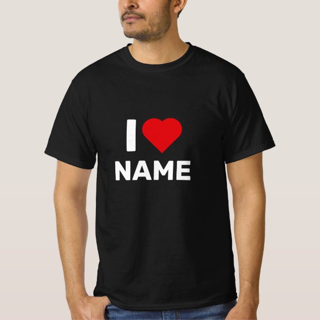 Camiseta Eu Amo Nome (Frente)