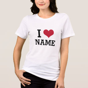 Camiseta Eu Amo Nome