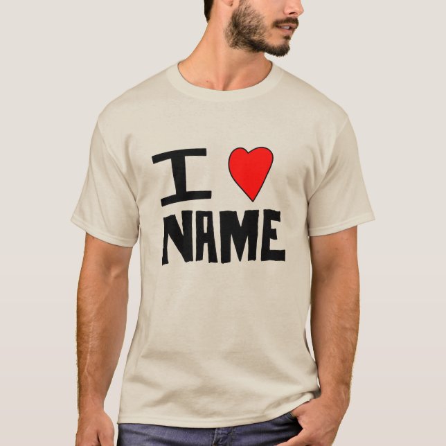 Camiseta Eu Amo Nome (Frente)