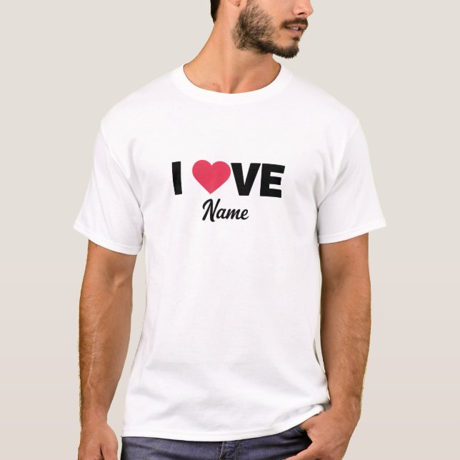 Camiseta Eu Amo Nome  (Frente)