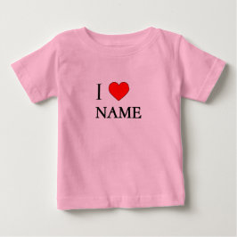 Camiseta Eu amo nome (personalizável)