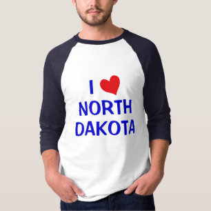 Camiseta Eu amo North Dakota