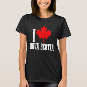 Camiseta Eu amo Nova Escócia Maple Leaf Canada Flag