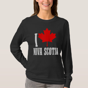 Camiseta Eu amo Nova Escócia Maple Leaf Canada Flag
