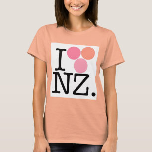 Camiseta Eu amo Nova Zelândia - rosa