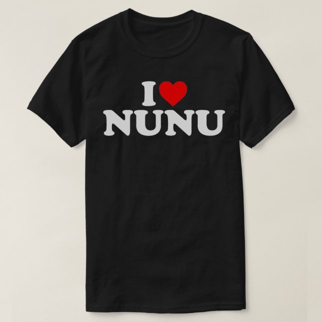 Camiseta Eu Amo Nunu (Frente do Design)