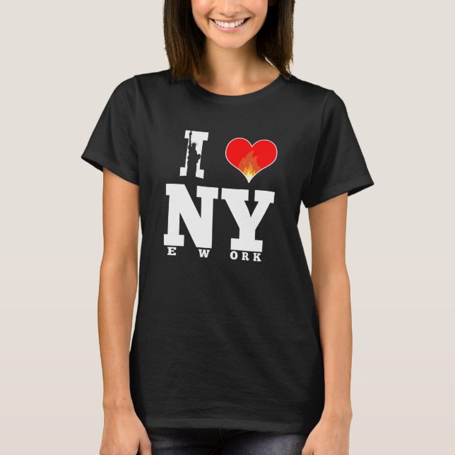 Camiseta Eu Amo NY Eu Amo Nova York-Nova York (Frente)