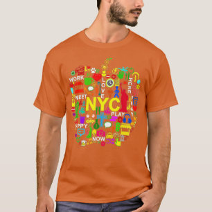 Camiseta EU AMO NYC's NOVA IORQUE BIG APPLE
