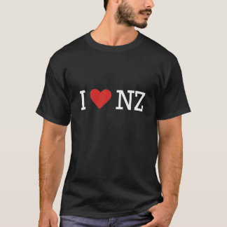 Camiseta Eu amo NZ (para a obscuridade t)
