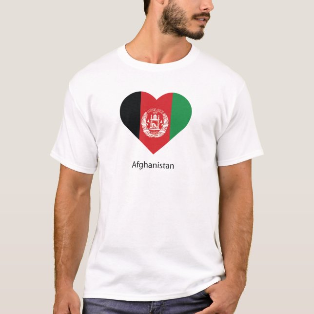 Camiseta Eu Amo o Afeganistão (Frente)