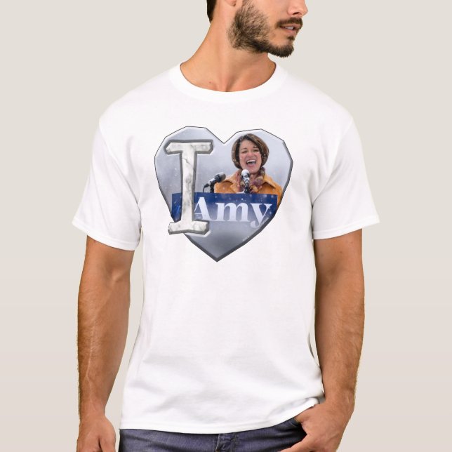 Camiseta Eu amo o Amy Klobuchar - (Frente)