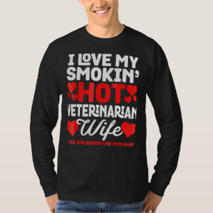 Camiseta Eu Amo O Aniversário Da Minha Mulher Veterinária Q