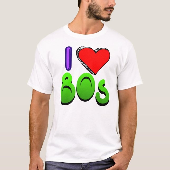 Camiseta Eu amo o anos 80 (Frente)