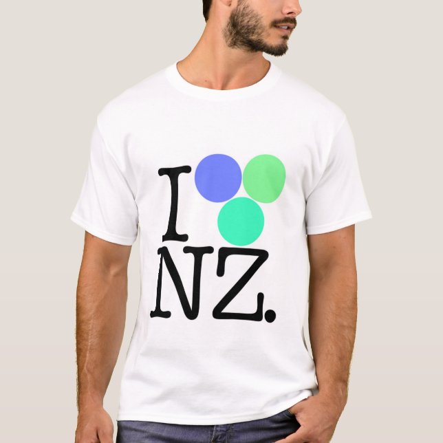 Camiseta Eu amo o azul de NZ (Frente)