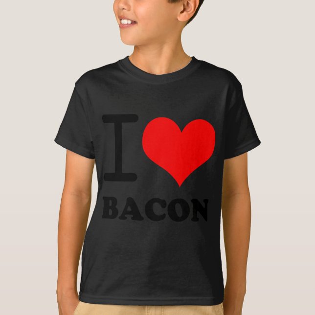 Camiseta Eu amo o bacon (Frente)