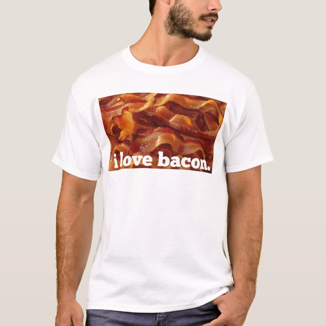 Camiseta eu amo o bacon (Frente)