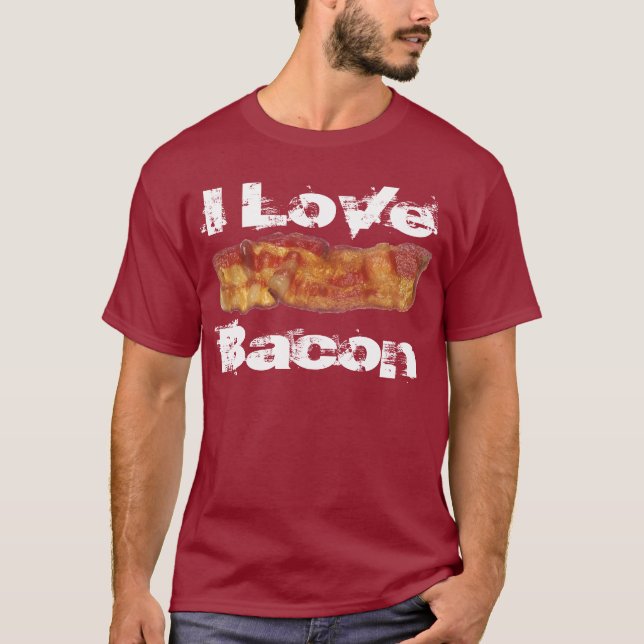 Camiseta Eu amo o bacon (Frente)
