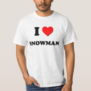 Camiseta Eu amo o boneco de neve