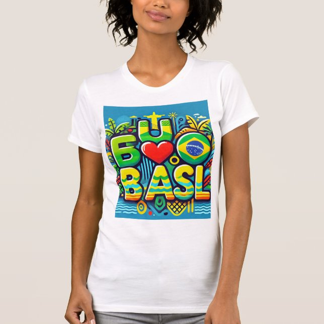 Camiseta Eu amo o Brasil (Frente)