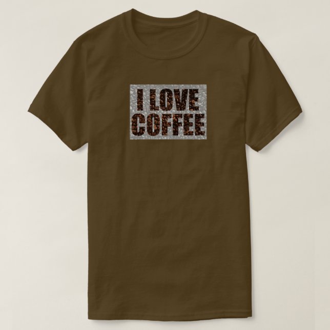 Camiseta Eu amo o café (Frente do Design)