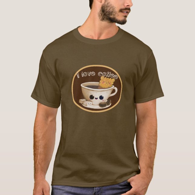 Camiseta Eu amo o café (Frente)