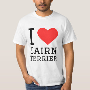 Camiseta Eu amo o Cairn terrier