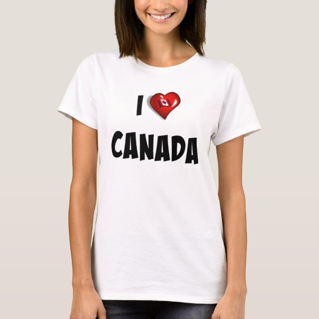 Camiseta Eu Amo O CANADÁ (Frente)