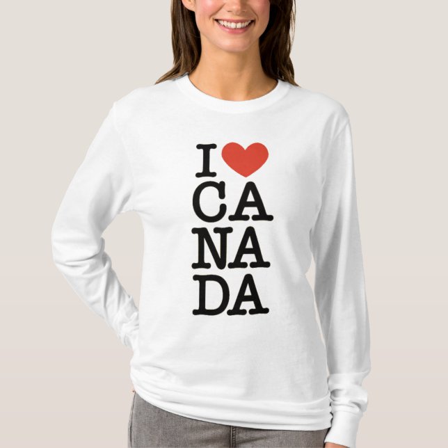 Camiseta Eu amo o Canadá (Frente)