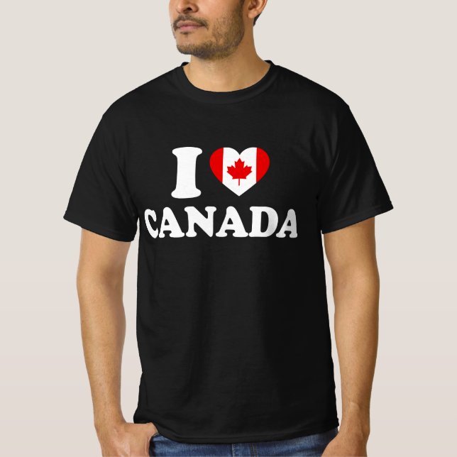 Camiseta Eu amo o Canadá - canadense orgulhoso (Frente)