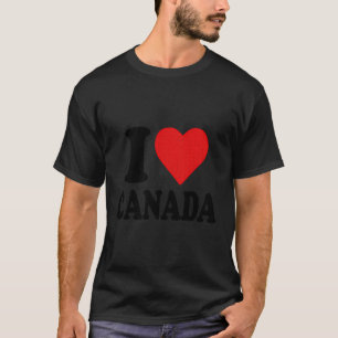 Camiseta Eu amo o Canadá eu coração o Canadá engraçado eu c