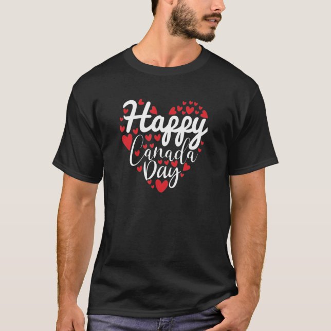 Camiseta Eu amo o Canadá feliz dia do Canadá (Frente)