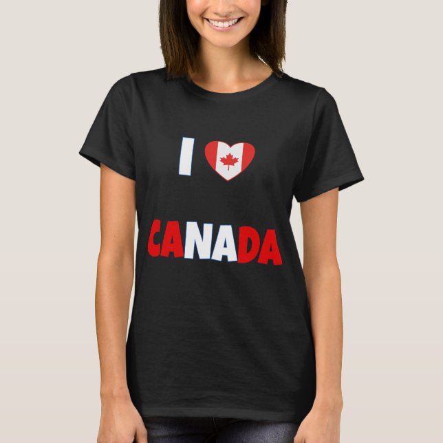 Camiseta EU AMO O CANADÁ : Orgulhoso canadense (Frente)