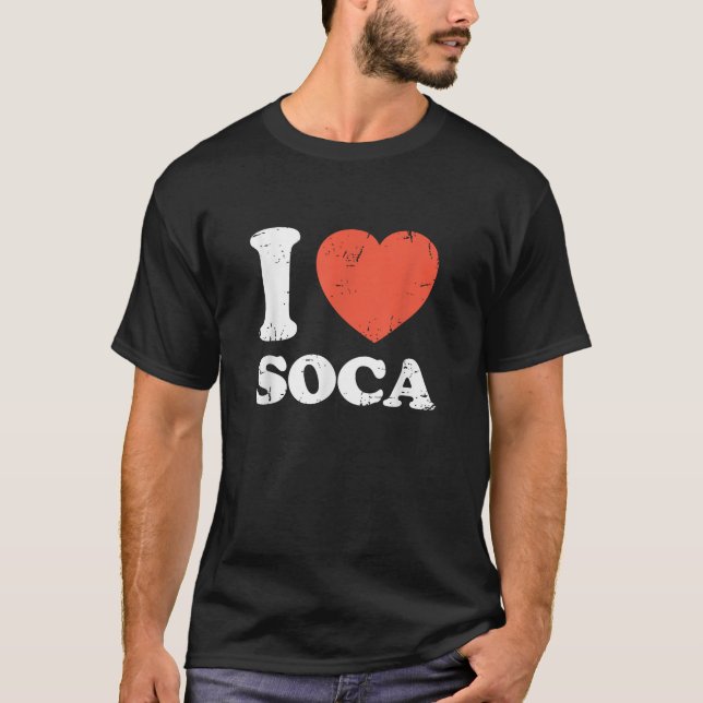 Camiseta Eu amo o Carnaval índio da Soca Ocidental (Frente)