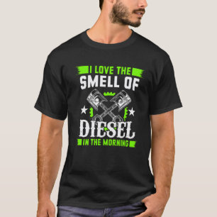 Camiseta Eu Amo O Cheiro De Diesel De Manhã Amor Pelo Carro