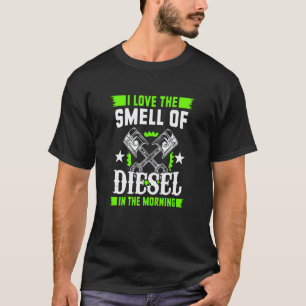 Camiseta Eu Amo O Cheiro De Diesel Pela Manhã Mecânico De C
