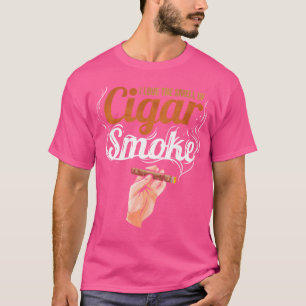 Camiseta Eu Amo O Cheiro De Fumaça De Charuto Fumante De Ch